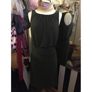 Ralph Lauren Olive Ruched Dress